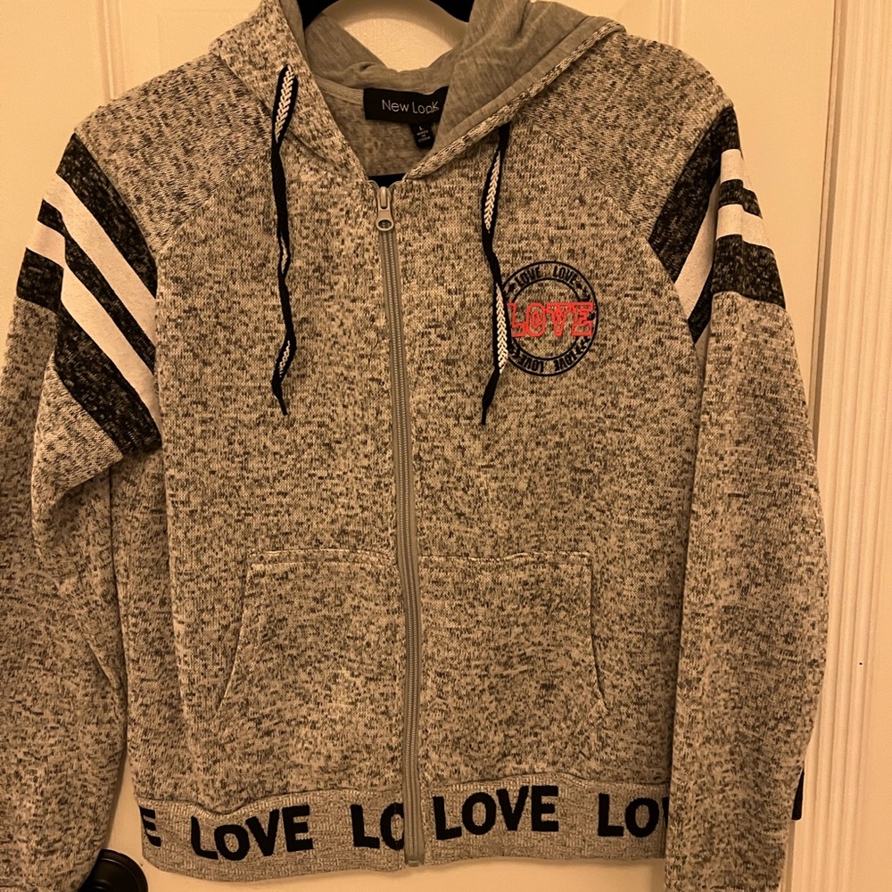 Zipper front sweatshirt